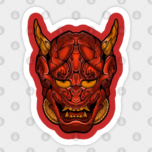 Hannya Mask Sticker by Hirolabs